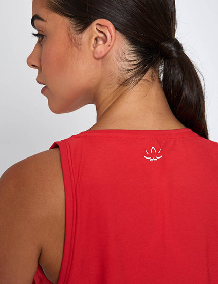 Beyond Yoga Featherweight Rebalance Tank - Candy Apple Red Heatherimage3- The Sports Edit
