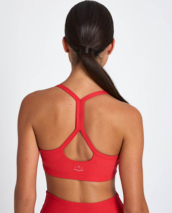 Spacedye Slim Racerback Bra - Candy Apple Red Heather