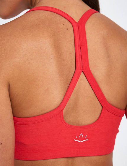 Beyond Yoga Spacedye Slim Racerback Bra - Candy Apple Red Heatherimage3- The Sports Edit