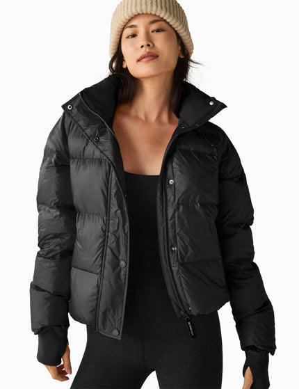 Beyond Yoga Big Cozy Hooded Puffer Jacket - Blackimage1- The Sports Edit