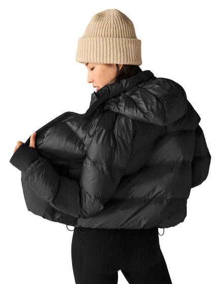 Beyond Yoga Big Cozy Hooded Puffer Jacket - Blackimage2- The Sports Edit