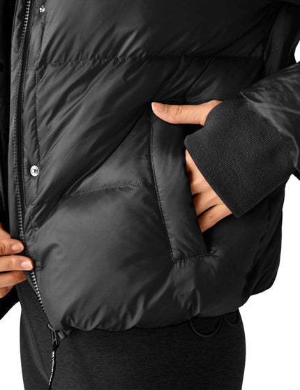 Beyond Yoga Big Cozy Hooded Puffer Jacket - Blackimage5- The Sports Edit