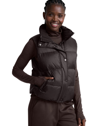 Big Cozy Puffer Vest - Dark Chocolate