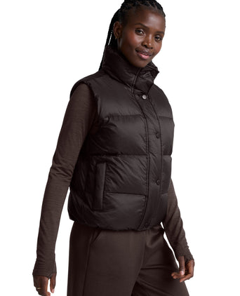 Big Cozy Puffer Vest - Dark Chocolate