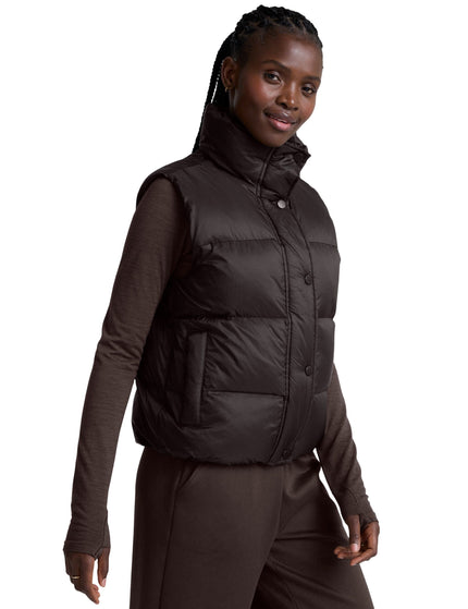 Beyond Yoga Big Cozy Puffer Vest - Dark Chocolateimages2- The Sports Edit