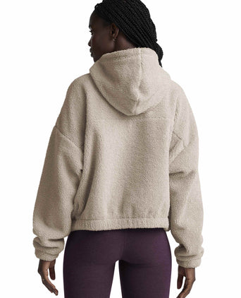 Boucle Fleece Hooded Pullover - Nude Tint Heather