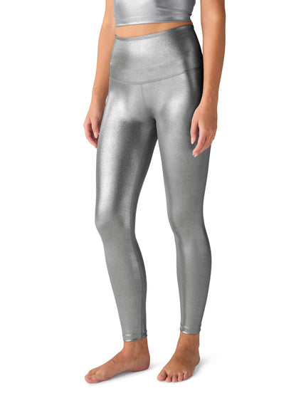 Beyond Yoga Caught In The Midi High Waisted Legging - Liquid Silverimage2- The Sports Edit