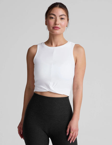 Beyond Yoga Featherweight Center Stage Cropped Tank - Cloud Whiteimage1- The Sports Edit