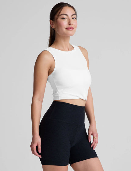 Beyond Yoga Featherweight Center Stage Cropped Tank - Cloud Whiteimage2- The Sports Edit