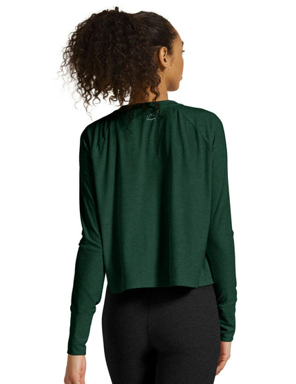 Beyond Yoga Featherweight Daydreamer Pullover - Dark Spruce Green Heatherimage2- The Sports Edit