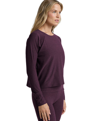 Featherweight Daydreamer Pullover - Eggplant Purple Heather