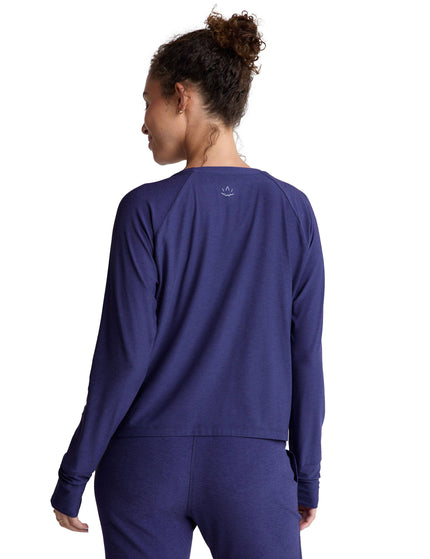 Beyond Yoga Featherweight Daydreamer Pullover - Eternal Blue Heatherimage3- The Sports Edit