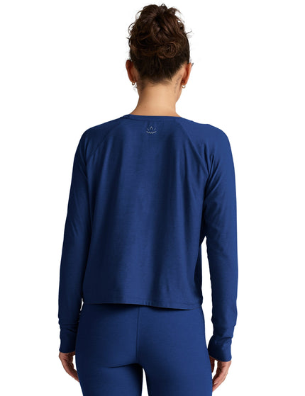 Beyond Yoga Featherweight Daydreamer Pullover - Marine Blue Heatherimages3- The Sports Edit