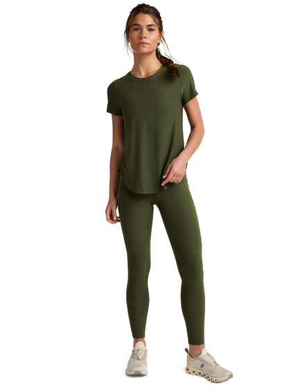 Beyond Yoga Featherweight On The Down Low Tee - Army Green Heatherimages4- The Sports Edit
