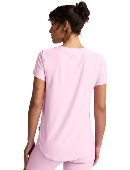 Beyond Yoga Featherweight On The Down Low Tee - Frosty Pink Heatherimages3- The Sports Edit