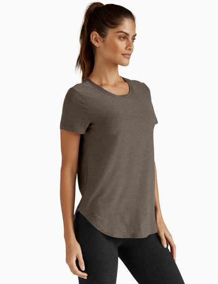 Beyond Yoga Featherweight On The Down Low Tee - Soft Umber Heatherimage1- The Sports Edit