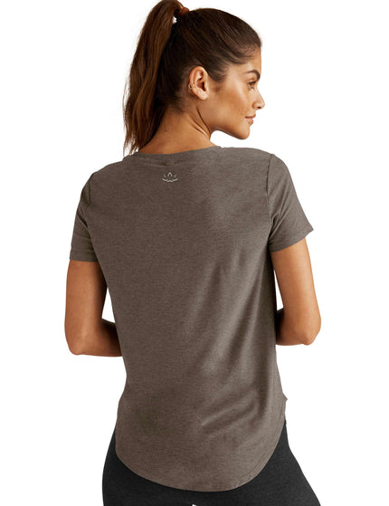 Beyond Yoga Featherweight On The Down Low Tee - Soft Umber Heatherimage2- The Sports Edit