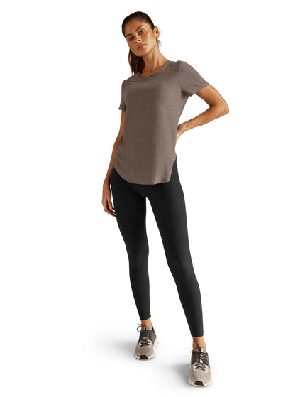 Beyond Yoga Featherweight On The Down Low Tee - Soft Umber Heatherimage4- The Sports Edit