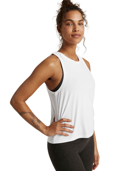 Beyond Yoga Featherweight Rebalance Tank - Cloud Whiteimage3- The Sports Edit