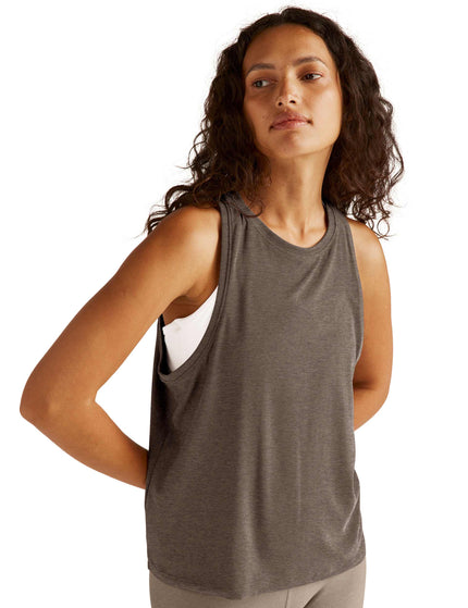 Beyond Yoga Featherweight Rebalance Tank - Soft Umber Heatherimage2- The Sports Edit