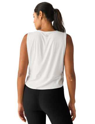 Featherweight Side Note Twist Tank - Cloud White
