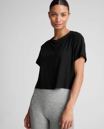 Featherweight Supreme Cropped Tee - Darkest Night