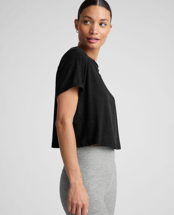 Featherweight Supreme Cropped Tee - Darkest Night