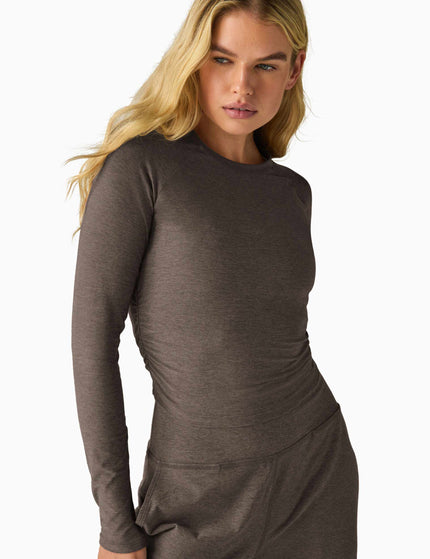 Beyond Yoga Featherweight Your Fit Long Sleeve Top - Soft Umber Heatherimage1- The Sports Edit