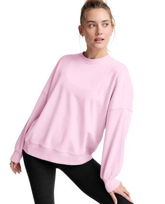LuxeFleece Oversized Sweatshirt - Frosty Pink
