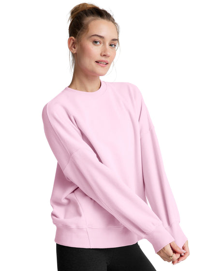 Beyond Yoga LuxeFleece Oversized Sweatshirt - Frosty Pinkimages2- The Sports Edit