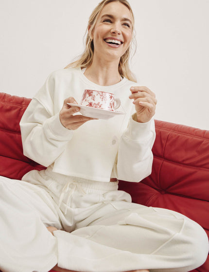 Beyond Yoga LuxeFleece Pintuck Wide Leg Pant - Fresh Snowimages4- The Sports Edit