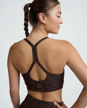 SoftMark Slim Racerback Bra - Espresso Leopard