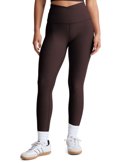 Beyond Yoga Spacedye At Your Leisure High Waisted Midi Legging - Dark Chocolate Heatherimages1- The Sports Edit