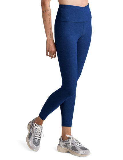 Beyond Yoga Spacedye At Your Leisure High Waisted Midi Legging - Marine Blue Heatherimages2- The Sports Edit