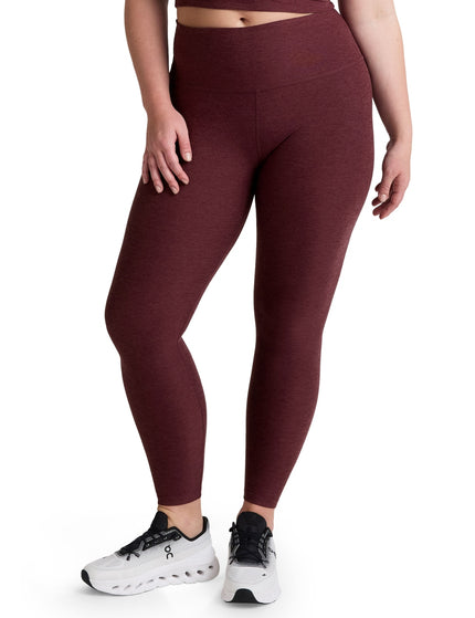 Beyond Yoga Spacedye Caught In The Midi High Waisted Legging - Midnight Burgundy Heatherimages1- The Sports Edit