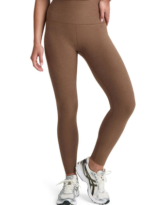 Spacedye Caught In The Midi High Waisted Leggings - True Chocolate Heather