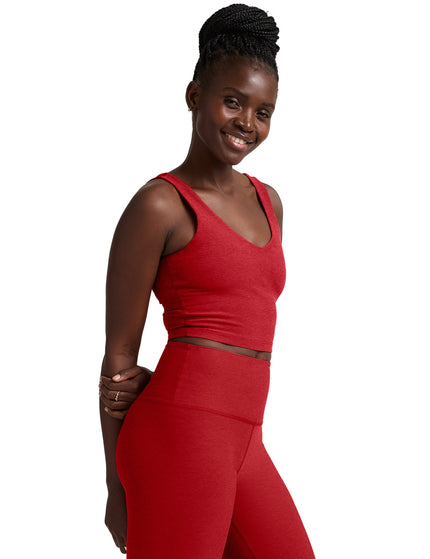 Beyond Yoga Spacedye Good Day Cropped Tank - Holly Red Heatherimages2- The Sports Edit