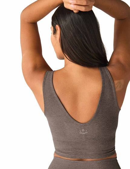 Beyond Yoga Spacedye Good Day Cropped Tank - Soft Umber Heatherimage2- The Sports Edit