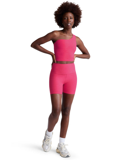 Beyond Yoga Spacedye Keep Pace 5" Biker Short - Vivid Pink Heatherimage4- The Sports Edit