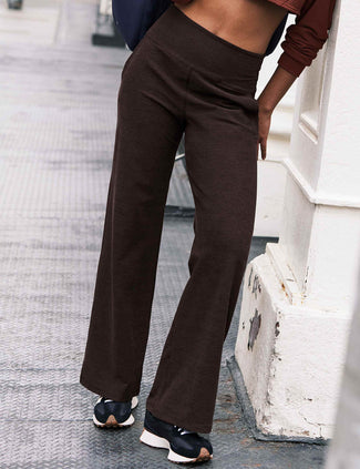 Spacedye Laid Back Wide Leg Pant - Dark Chocolate Heather