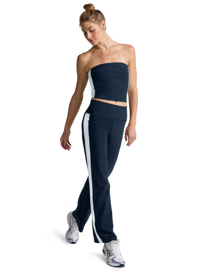 Beyond Yoga Spacedye Line Up Wide Leg Pant - Nocturnal Navy/Cloud Whiteimage4- The Sports Edit