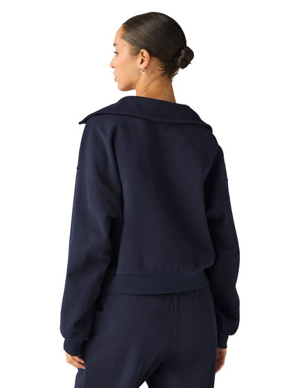 Beyond Yoga Street Smart Pullover - After Dark Navyimage2- The Sports Edit