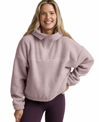 Unity 1/4 Zip Hoodie - Pale Pink