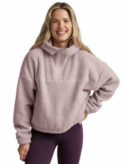 Beyond Yoga Unity 1/4 Zip Hoodie - Pale Pinkimages1- The Sports Edit