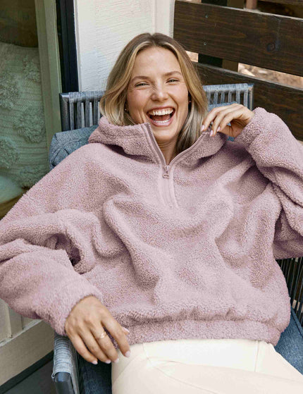 Beyond Yoga Unity 1/4 Zip Hoodie - Pale Pinkimages7- The Sports Edit