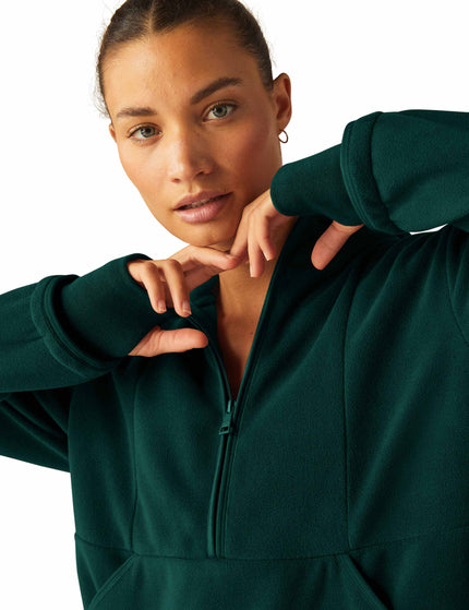 Beyond Yoga Urban Explorer Half Zip Pullover - Dark Spruce Greenimage3- The Sports Edit