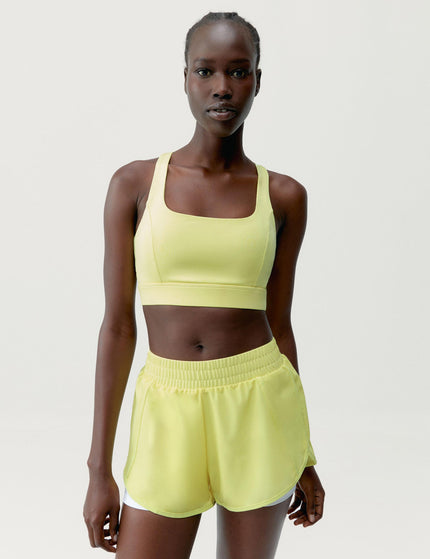 BORN Padma Bra 2.0 - Yellow Green/Whiteimage1- The Sports Edit