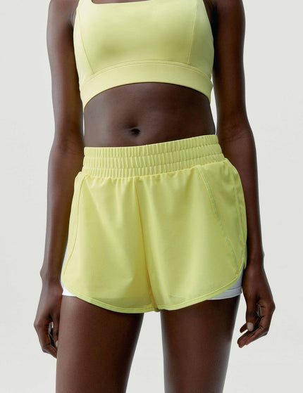 BORN Padma Short 2.0 - Yellow Green/Whiteimage1- The Sports Edit