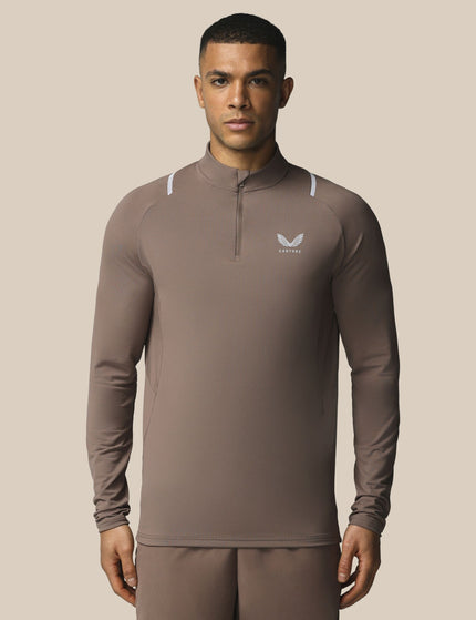 Castore Apex Training 1/4 Zip Top - Deep Taupeimages1- The Sports Edit