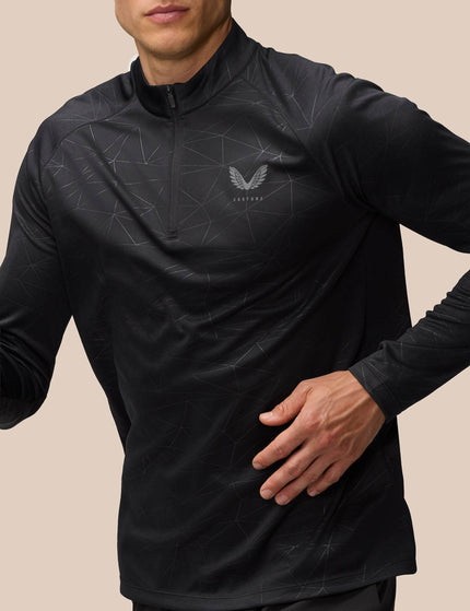 Castore Aop 1/4 Zip Longsleeve Top - Black/Gunmetalimage5- The Sports Edit